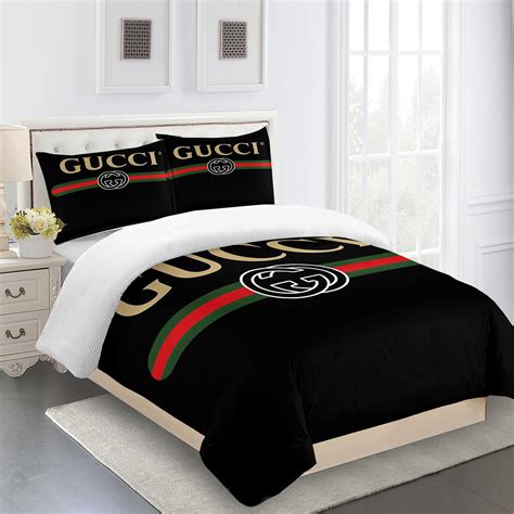 black and gold gucci bed sheets|rosamiss Gucci bed set.